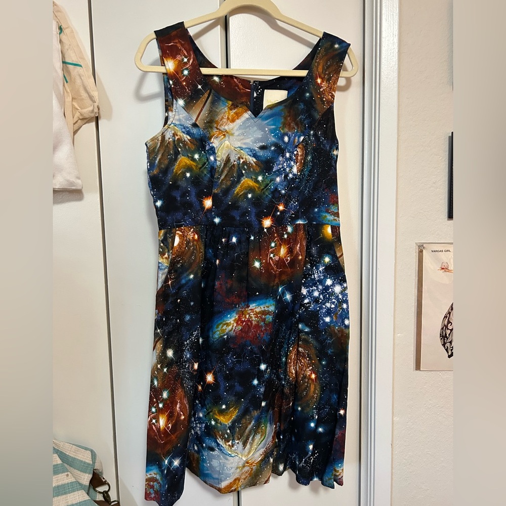 ModCloth space dress- with pockets! Sz Lrg
